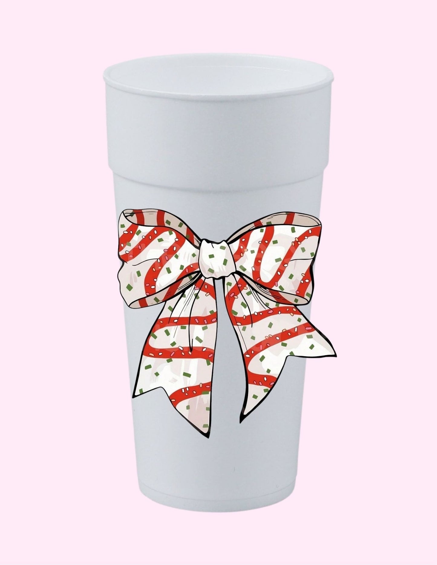 Candy Cane Bow Cup
