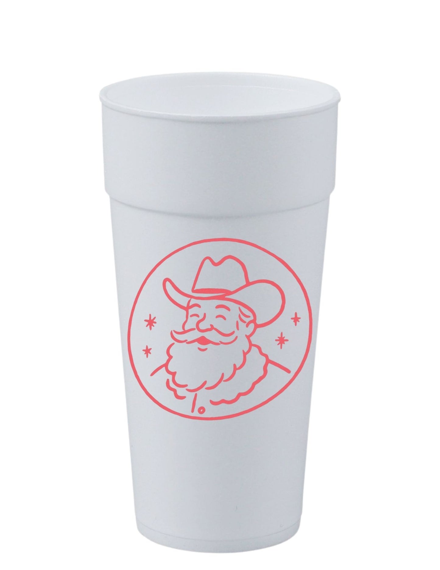 Red Cowboy Santa Cup
