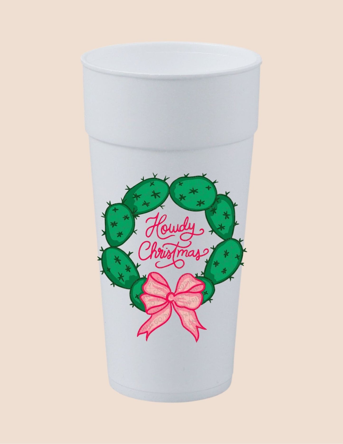 Howdy Christmas Wreath Cup