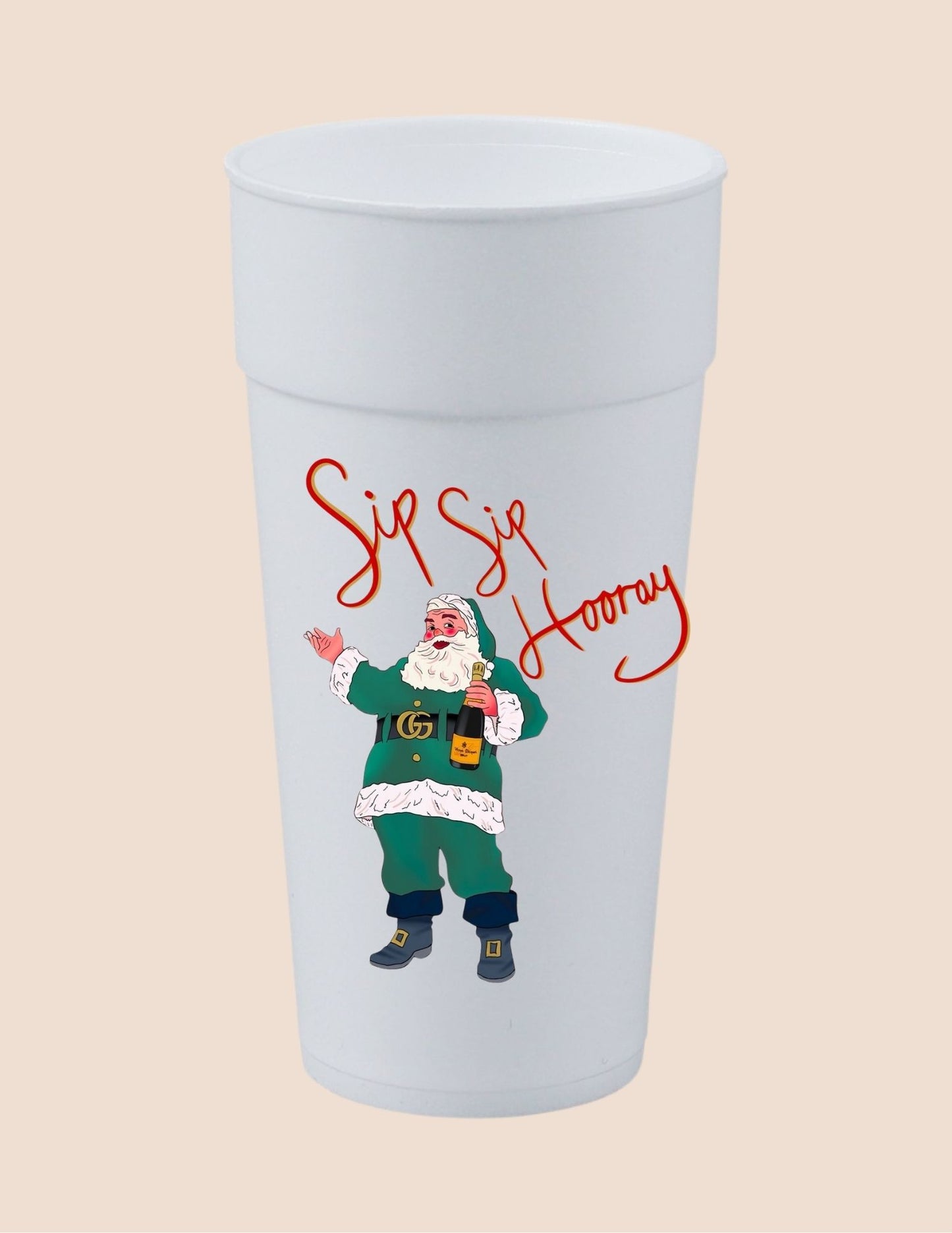 Sip Sip Hooray Santa Cup