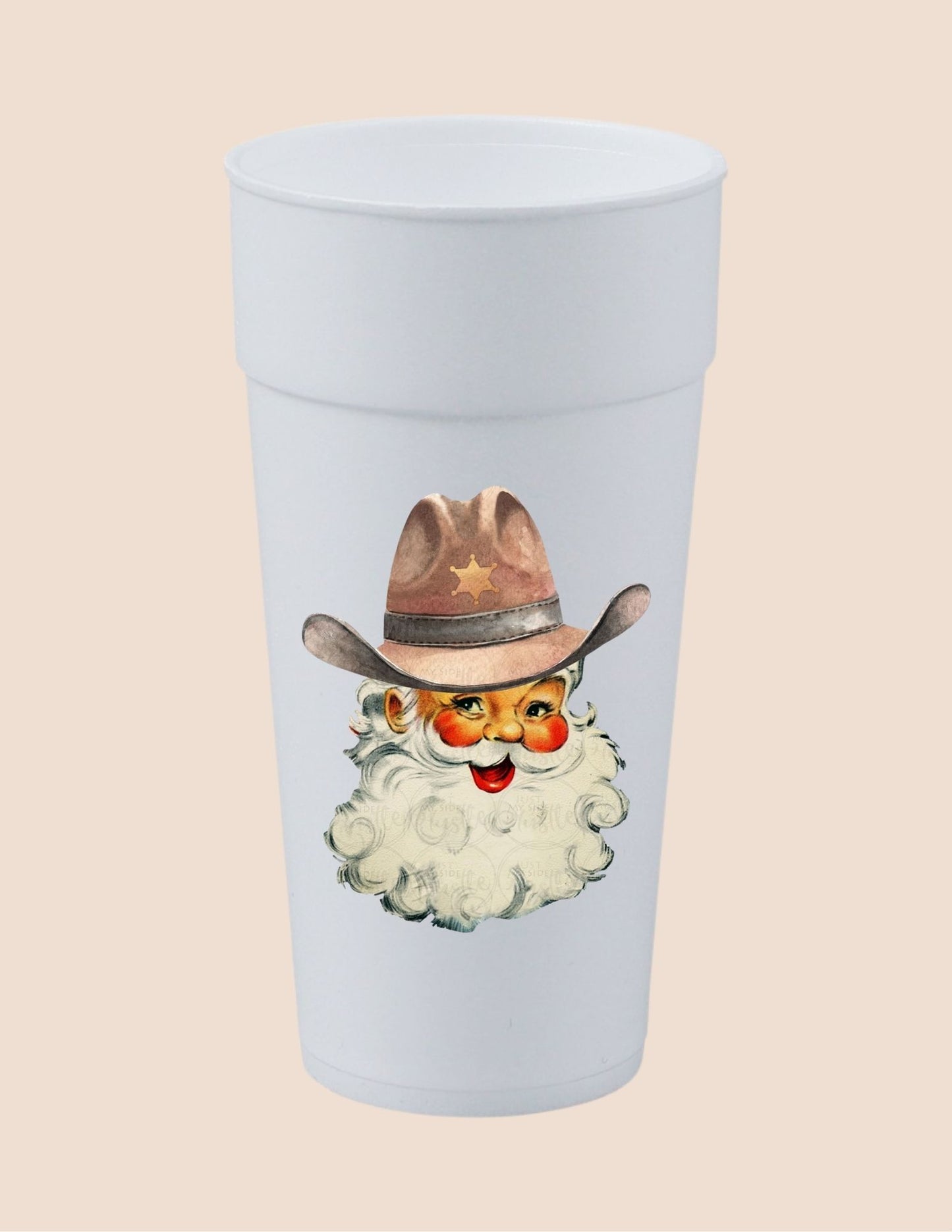 Vintage Cowboy Santa Cup
