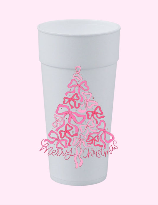 Bow Christmas Tree Cup