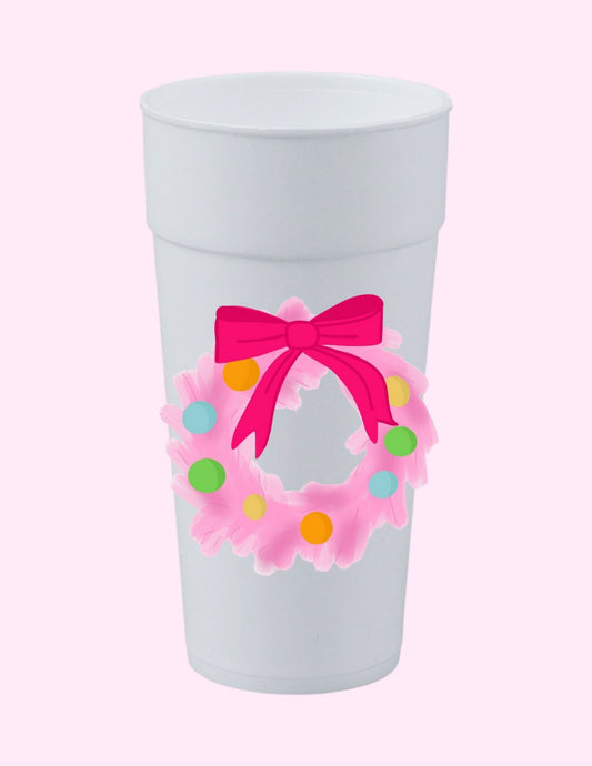Pink Wreath Cup