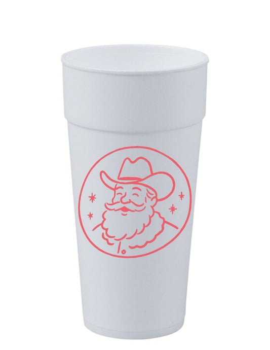 Red Cowboy Santa Cup